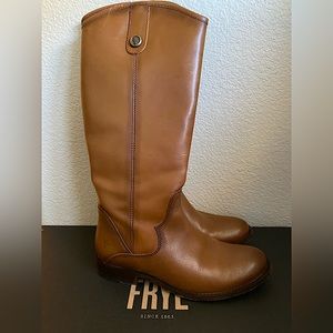 Frye Marisa medallion leather boots size 5